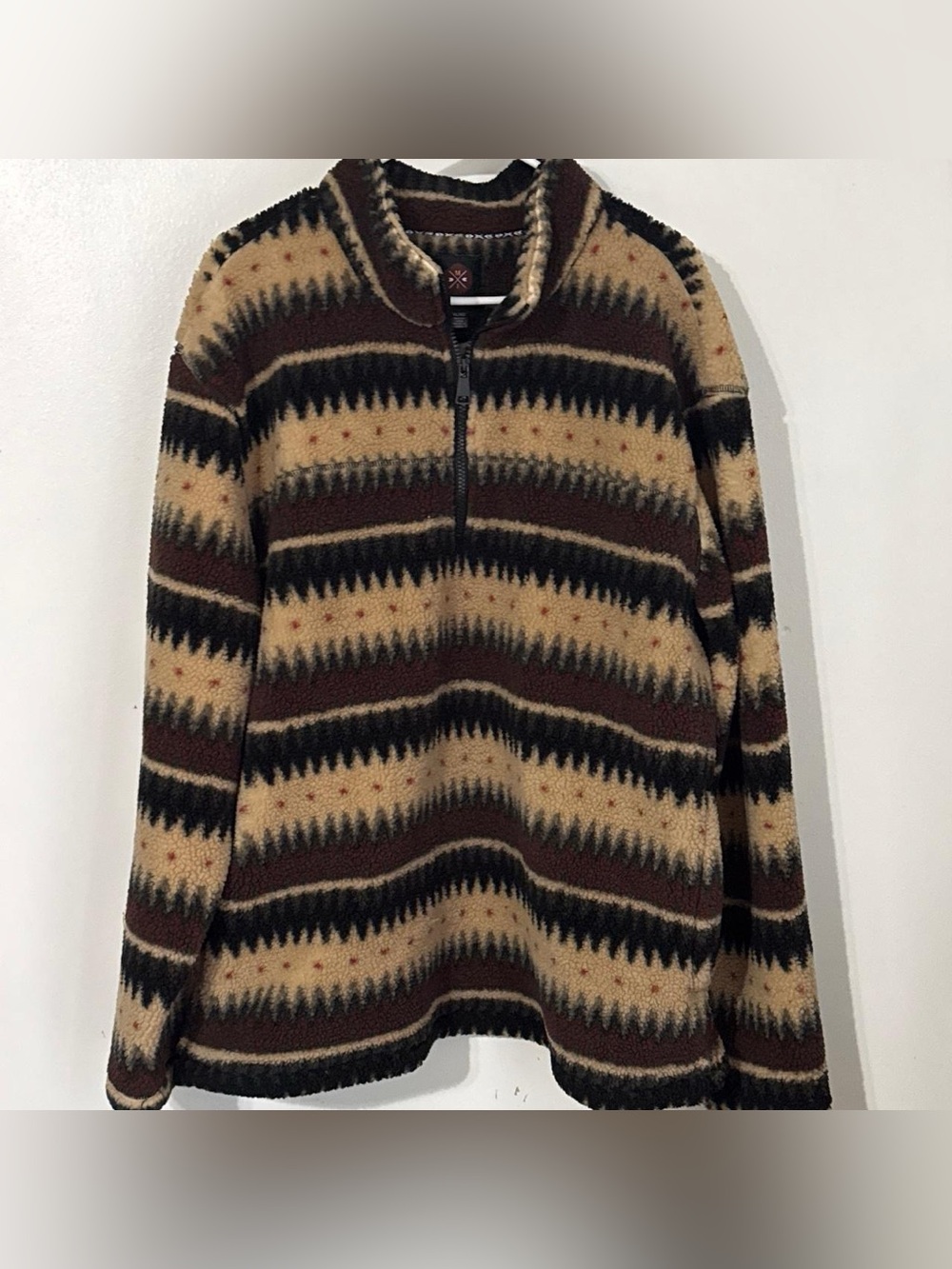 Mountain and Isles XL Southwestern Sherpa Fleece Quarter Zip Pullover